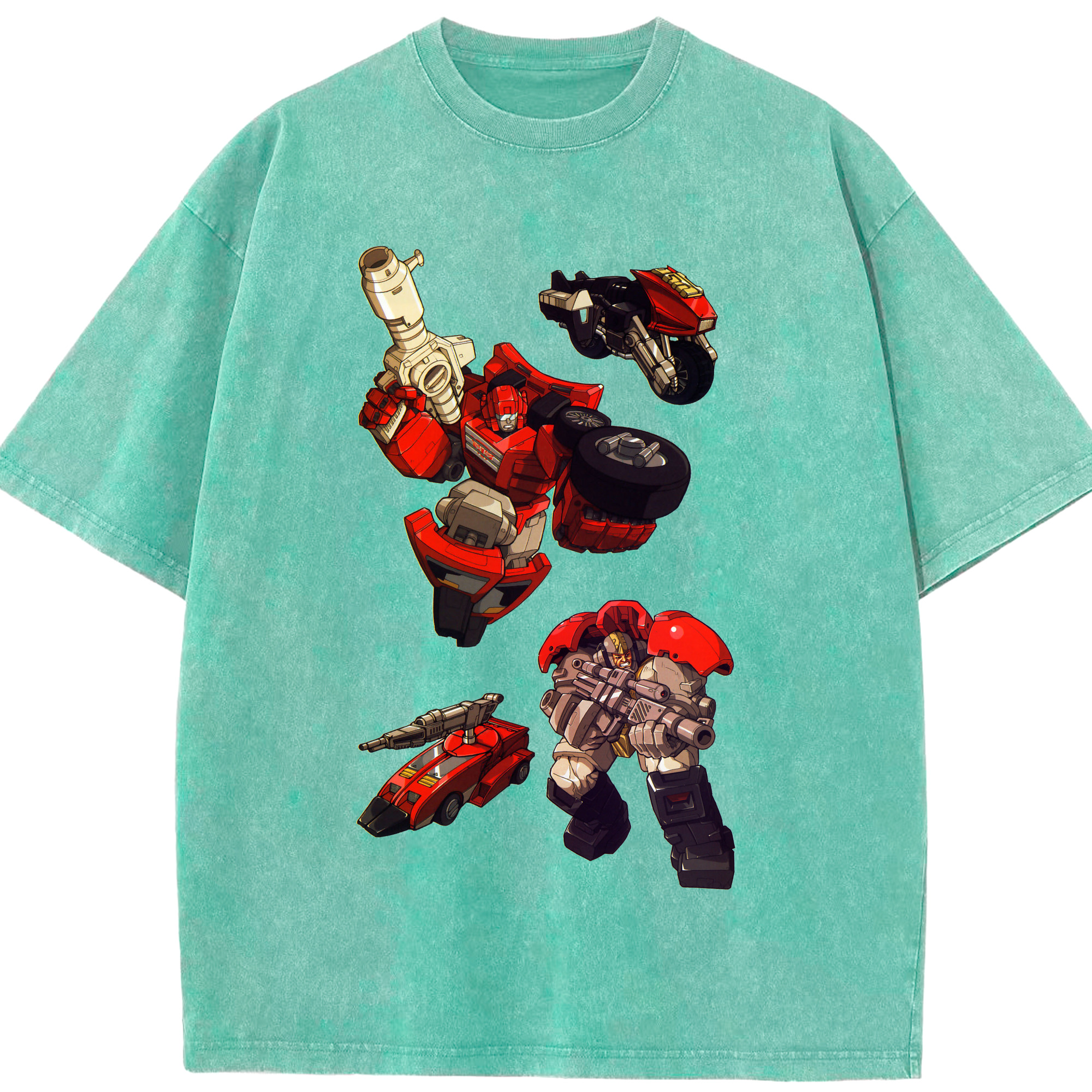（画像用）  綿100% ヴィンテージ風 半袖Tシャツ（フロントプリント）